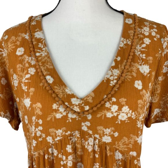 Knox Rose Floral Mini Dress in Mustard - Picture 2 of 11